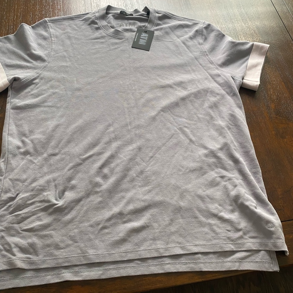 ATM men’s collarless polo style t shirt sz xl nwt.